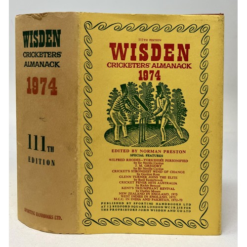 565 - A run of Wisden Cricketers' Almanacks, 1970-1979 (10)Provenance:  From the Harry Brewer Cricket Memo... 