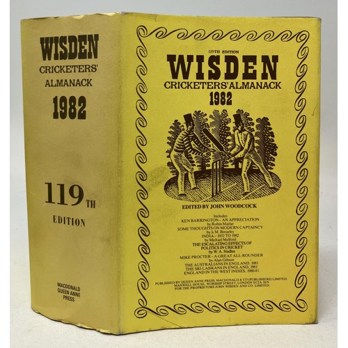 566 - A run of Wisden Cricketers' Almanacks, 1980-1989 (10)Provenance:  From the Harry Brewer Cricket Memo... 