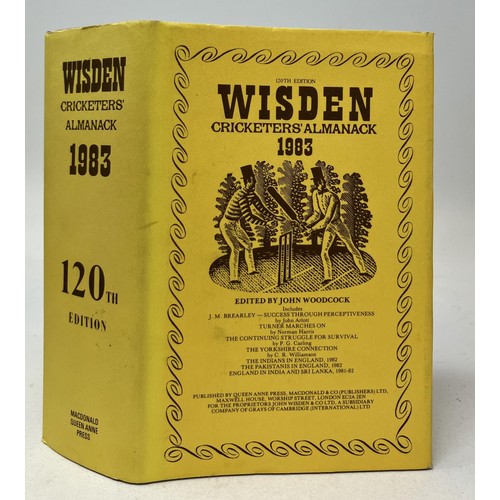 566 - A run of Wisden Cricketers' Almanacks, 1980-1989 (10)Provenance:  From the Harry Brewer Cricket Memo... 