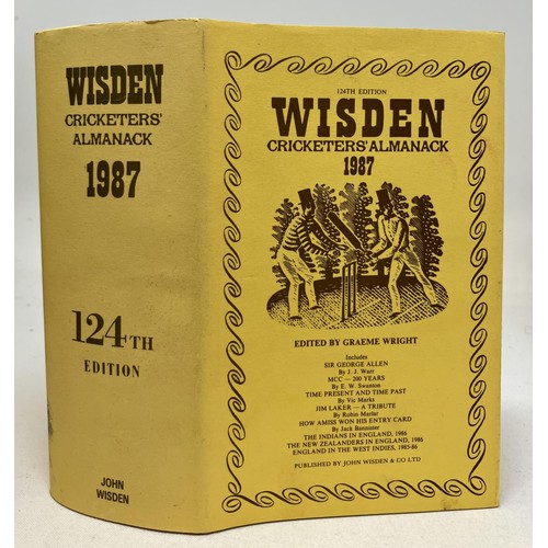 566 - A run of Wisden Cricketers' Almanacks, 1980-1989 (10)Provenance:  From the Harry Brewer Cricket Memo... 