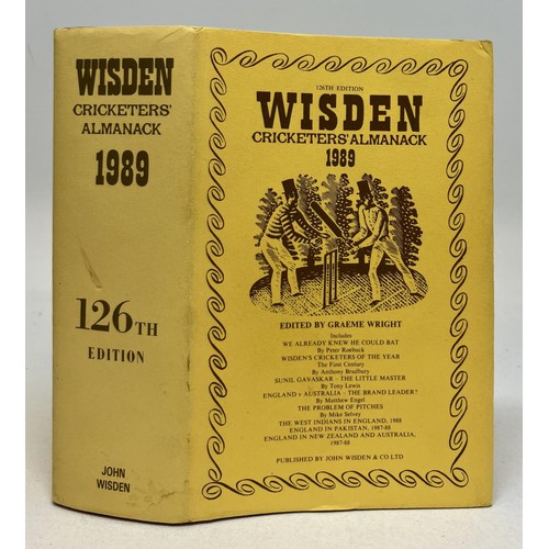 566 - A run of Wisden Cricketers' Almanacks, 1980-1989 (10)Provenance:  From the Harry Brewer Cricket Memo... 