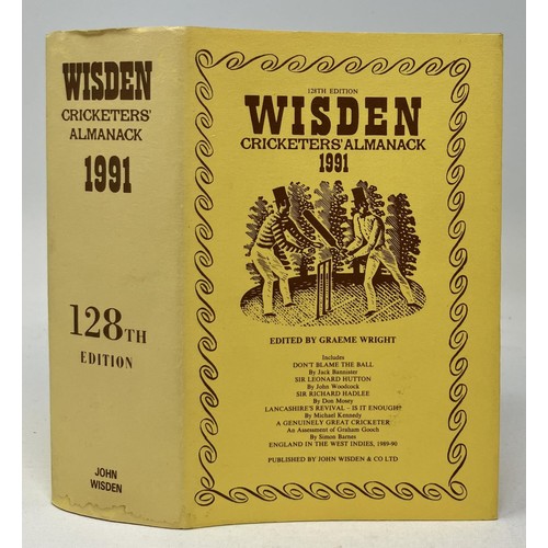 567 - A run of Wisden Cricketers' Almanacks, 1990-1999 (10)Provenance:  From the Harry Brewer Cricket Memo... 