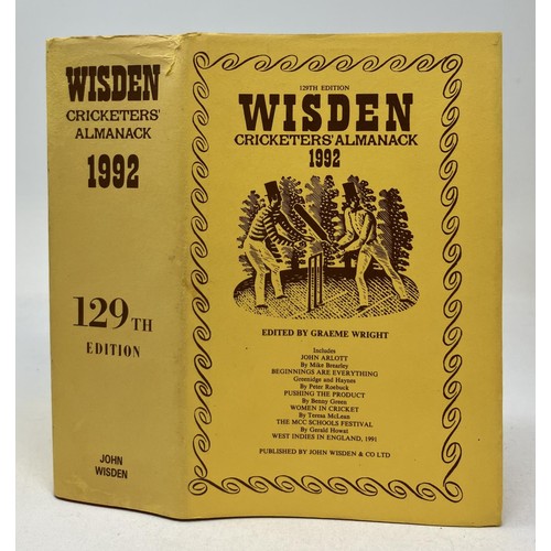 567 - A run of Wisden Cricketers' Almanacks, 1990-1999 (10)Provenance:  From the Harry Brewer Cricket Memo... 