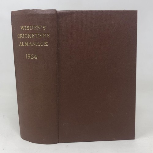 569 - A Wisden Cricketers' Almanack, 1924, and an Index to Wisden (1964-1943) (2)Provenance:  From the Har... 