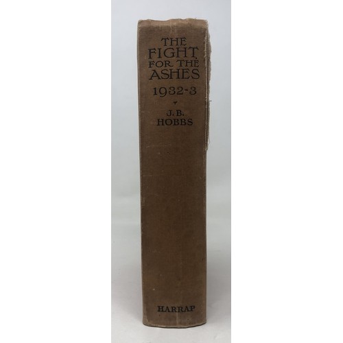 595 - Hobbs (J B), The Fight For The Ashes, 1932-1933, and assorted books on cricket (2 boxes)Provenance: ... 