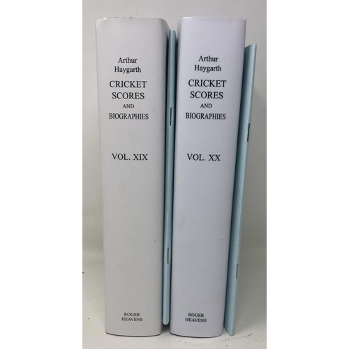 596 - Frederick Lillywhites's Cricket Scorers and Biographies of Celebrated Cricketers, 20 vols., all with... 