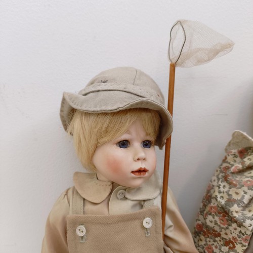 1910 - A bisque head doll, and other dolls (box)