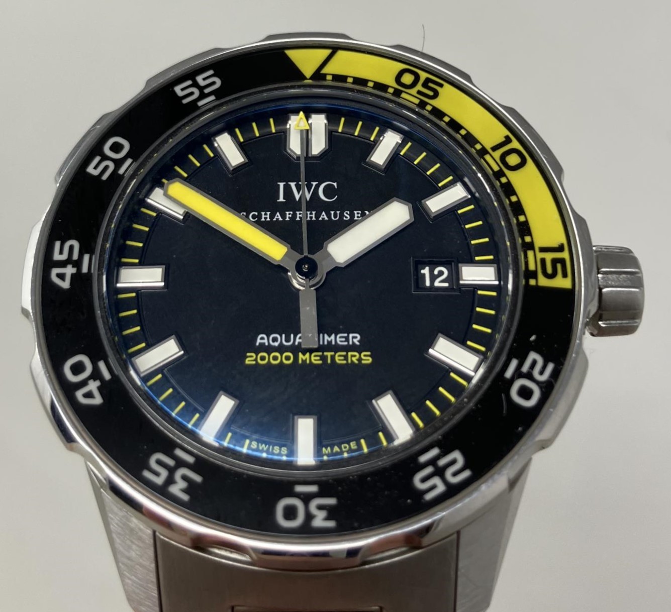 A gentleman's stainless steel IWC Aquatimer 2000 Meters wristwatch, on ...