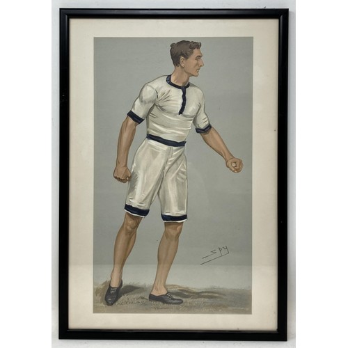 607 - A Spy cricketing print, Reggie, 38 x 25 cm, and another, 38 x 26 cm (2)Provenance:  From the Harry B... 