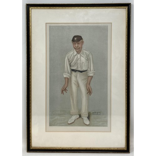 612 - A Spy cricketing print, Tom, 38 x 26 cm, and another, Bobby, 34 x 21 cm (2)Provenance:  From the Har... 