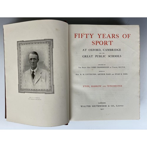 573 - Fifty Years Of Sport, At Oxford, Cambridge, and The Great Public Schools, published Walter Southwood... 