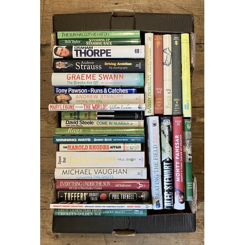 578 - Assorted cricketing and sporting books (4 boxes)Provenance:  From the Harry Brewer Cricket Memorabil... 