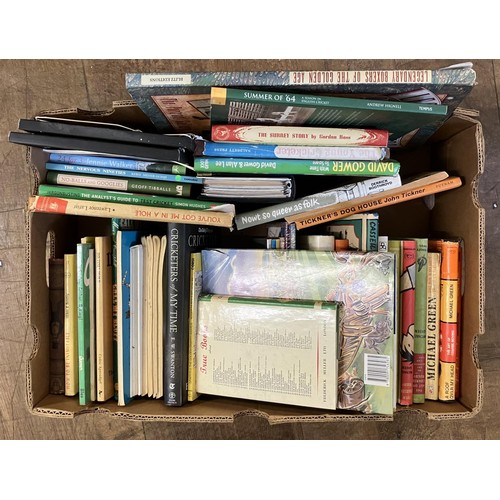 588 - Assorted books on cricket and other subjects (3 boxes)Provenance:  From the Harry Brewer Cricket Mem... 