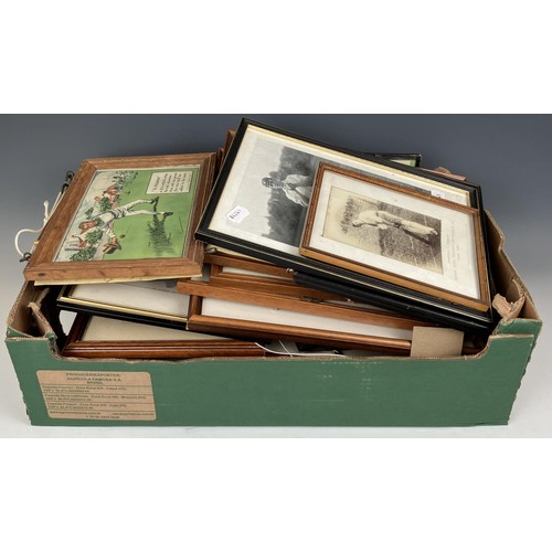 628 - Assorted cricketing prints (box)Provenance:  From the Harry Brewer Cricket Memorabilia Collection... 