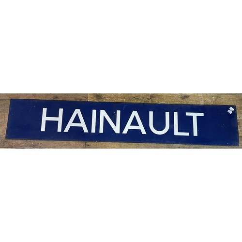 363 - A London Underground enamel sign, Hainault, 27 x 149 cm