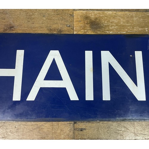 363 - A London Underground enamel sign, Hainault, 27 x 149 cm