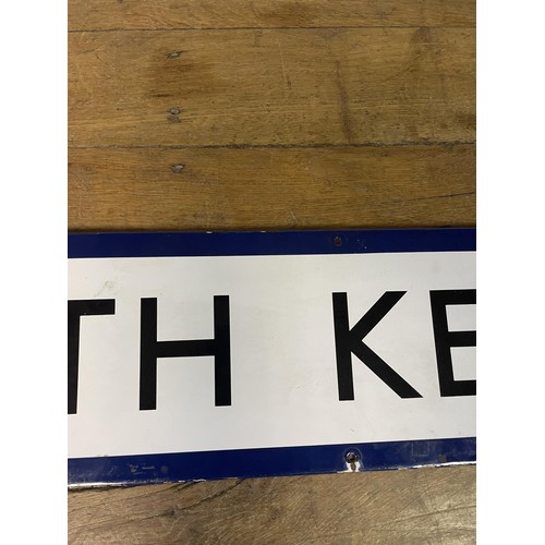 368 - A London Underground enamel sign, South Kensington, 24 x 175 cm