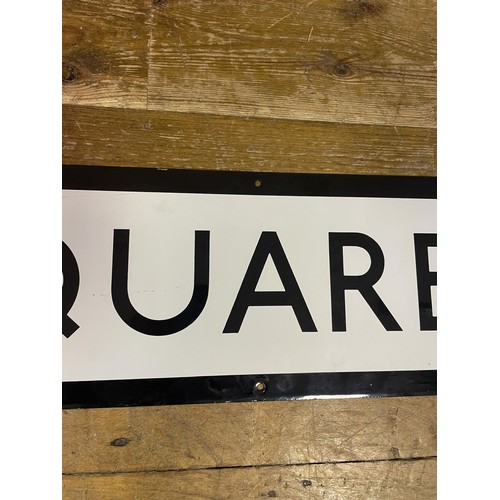 369 - A London Underground enamel sign, Leicester Square, 23 x 170 cm