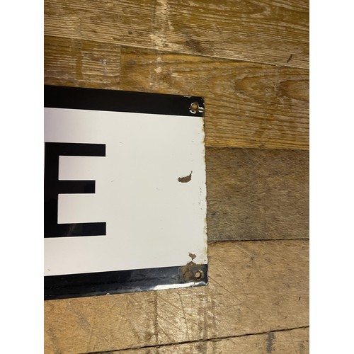 369 - A London Underground enamel sign, Leicester Square, 23 x 170 cm