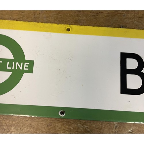 370 - A London Underground enamel sign, Blackfriars, 24 x 160 cm