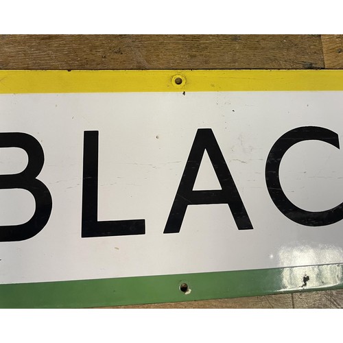 370 - A London Underground enamel sign, Blackfriars, 24 x 160 cm