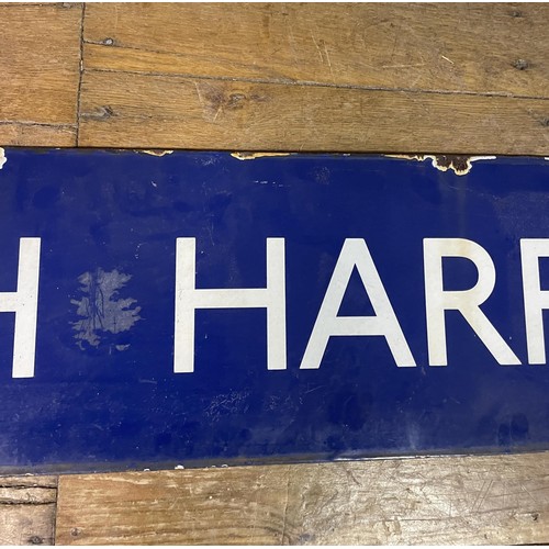 371 - A London Underground enamel sign, North Harrow, 26 x 150 cm