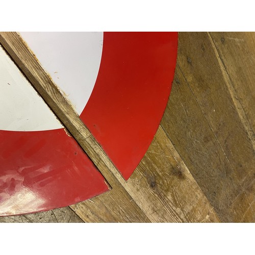 372 - An enamel London Underground halo sign, 100 cm wide