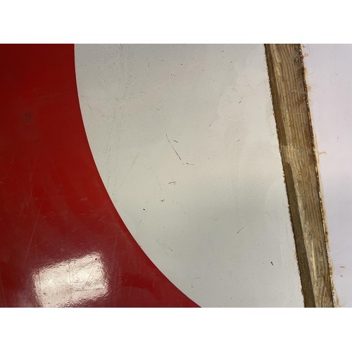 372 - An enamel London Underground halo sign, 100 cm wide