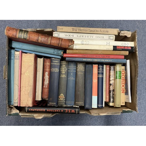 735 - Assorted works by Churchill (Winston), and other military related books (6 boxes)