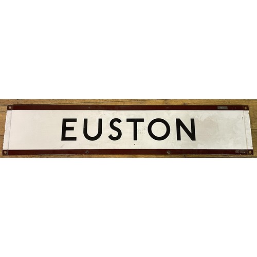 373 - A London Underground enamel sign, Euston, 23 x 114 cm