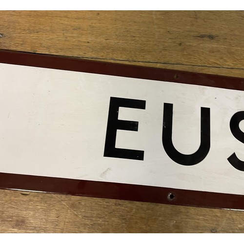 373 - A London Underground enamel sign, Euston, 23 x 114 cm