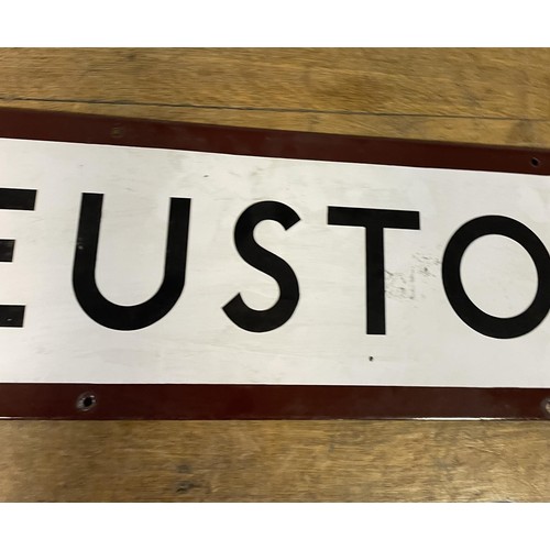 373 - A London Underground enamel sign, Euston, 23 x 114 cm