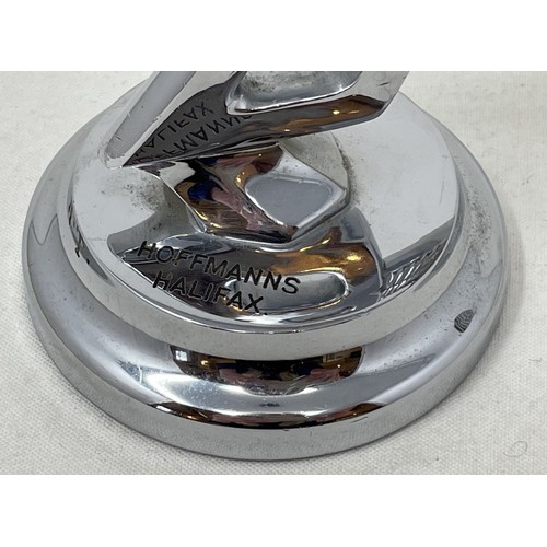 265 - A rare Bentley desk paperweight, in the form of a backward winged Bentley mascot, inscribed H.R. Owe... 