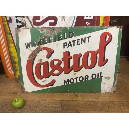 248 - An enamel sign, Wakefield Patent Castrol Motor Oil, 51 x 76 cm