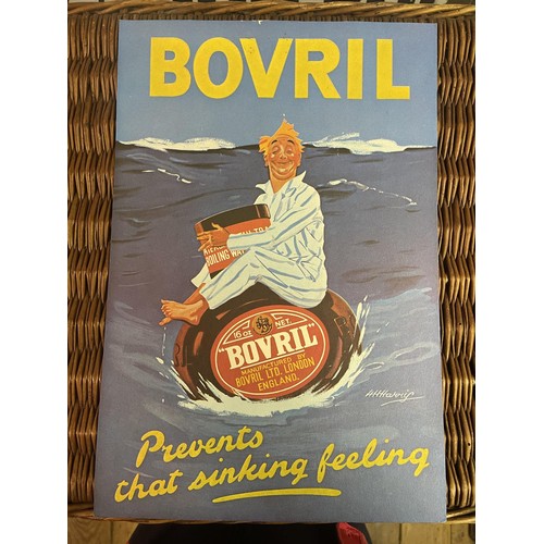 310 - An early 1950s Mobiloil chart, 1951, another, Duckham's NOL Motor Oils chart, and two Bovril adverti... 