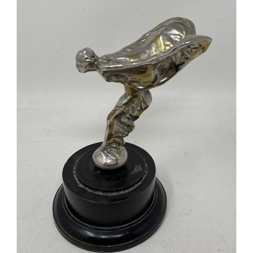 281 - A Rolls-Royce 20hp Spirit of Ecstasy, mounted on a plinth base, 16.5 cm high (overall)