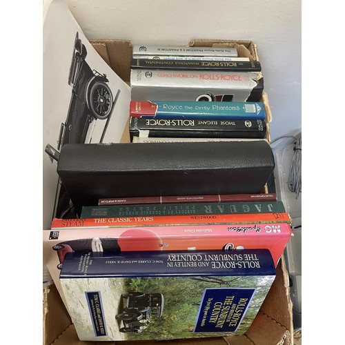 337 - Assorted motoring books, including Rolls-Royce, various bound copies of Motor Sport, a group of mono... 