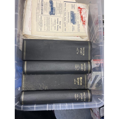 337 - Assorted motoring books, including Rolls-Royce, various bound copies of Motor Sport, a group of mono... 