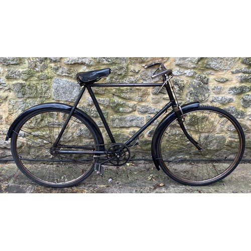 401 - A gentleman's vintage bicycle, with a rare Wall Auto-Wheel, with various spare parts