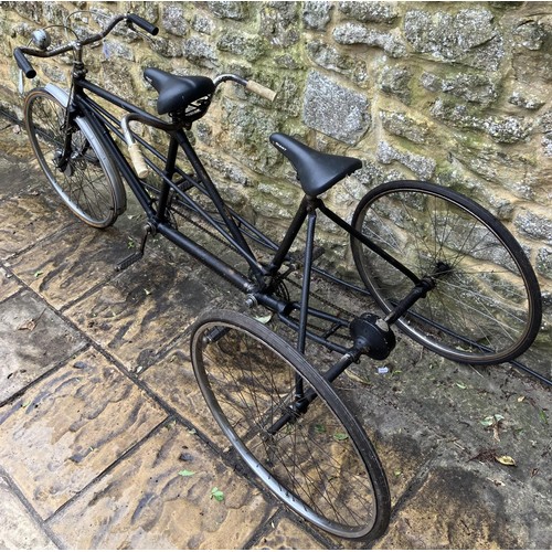 403 - An unusual vintage tandem tricycle, probably 1950s