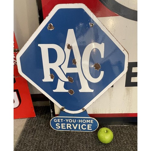 450 - A double sided enamel sign, RAC Get-You-Home Service, 66.5 x 56 cm