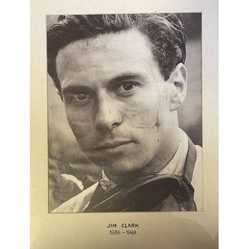 471 - A group of assorted monochrome photographs of racing cars and drivers, including Jim Clark (13)