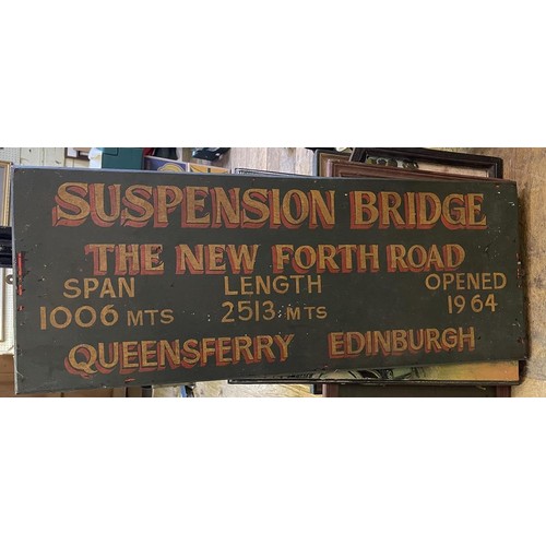 477 - A group of decorative modern painted wooden signs, including Steel Arch Bridge Sydney Harbour, 94 cm... 