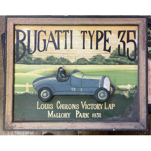 477 - A group of decorative modern painted wooden signs, including Steel Arch Bridge Sydney Harbour, 94 cm... 