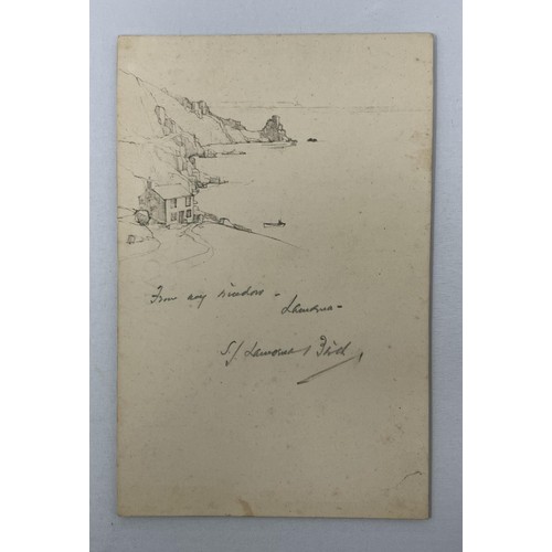 830 - A postcard, signed by the Cornish artist Samuel John Lamorna Birch (1869-1955) and another (2)