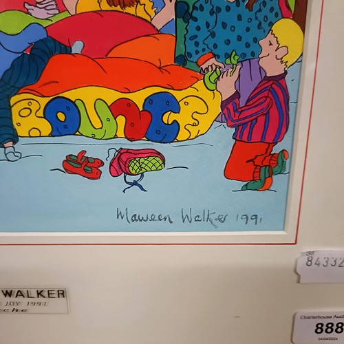 888 - Maureen Walker, Bounce For Joy, gouache, signed and dated 1991, 21 x 30 cm