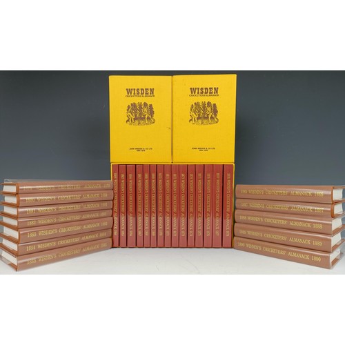 500 - A run of Wisden Cricketers' Almanacks, all reprints, from 1864 - 1890Provenance:  From the Harry Bre... 