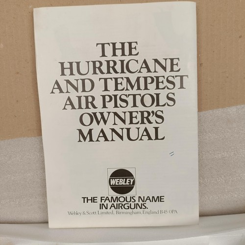 657A - A Webley Hurricane air pistol, boxed