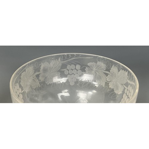 1818 - A set of five 19th century glasses, decorated grapes and vines, a pair of Japanese Imari vases and o... 