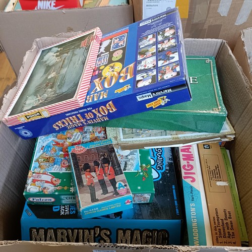 1890 - A large collection of assorted toys, dolls and board games (7 large boxes)